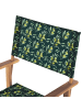 Beliani 2er-Set Gartenstuhl CINE in Grün/Weiß/Heller Holzfarbton