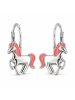 schmuck23 Silber Ohrringe 925 Pferd 0,7 cm x 0,8 cm