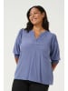 KAFFE curve Langarm-Bluse KCveri in Blue Indigo