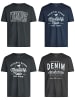Mustang T-Shirt Basic Print 4er Pack in Mehrfarbig