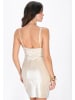 faina Women Dress in cream metallic