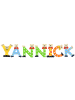 Playshoes Deko-Buchstaben "YANNICK" in bunt