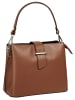 Cluty Handtasche echt Leder in cognac