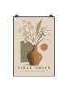 Mr. & Mrs. Panda Plakat Vase minimalistisch Design mit Spruch in Weiß