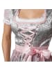 tectake Frauenkostüm Mini-Dirndl Sonthofen Modell 1 in silber/rosa