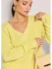 MADELEINE Kaschmir-Pullover mit V-Ausschnitt in zitrone