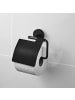 Amare bath Luxus WC-Rollenhalter mit Deckel in Schwarz
