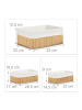 relaxdays 12 x Regalkorb in Natur - (B)32 x (H)12,5 x (T)22 cm
