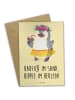 Mr. & Mrs. Panda Klappkarte Sommer Hippie mit Spruch in Gelb Pastell