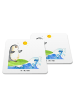 Mr. & Mrs. Panda Untersetzer Pinguin Surfer ohne Spruch in Weiß