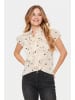 SAINT TROPEZ Top LiljaSZ Gerade Passform in Creme Circular Dot