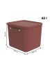 Rotho 2er-Set Aufbewahrungskiste 40l in Iron rot