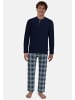 CECEBA Pyjama Parga in blau-mittel-Karo