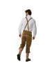 tectake Lange Lederhose Jakob in olivbraun