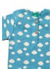 Little Green Radicals Kurzärmeliges Henley-Top in Blau mit lockerer Passform