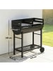 Outsunny Holzkohlegrill,103L x 46,5B x 100H cm,Schwarz