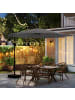 COSTWAY 300cm Sonnenschirm mit Ständer & LED in Grau
