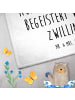 Mr. & Mrs. Panda Handtuch Gäste-WC Sternzeichen Zwilling mit Spruch in Weiß