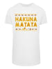 F4NT4STIC Long Cut T-Shirt König der Löwen Hakuna Matata' in weiß
