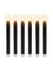 relaxdays 6 x LED Stabkerzen in Schwarz