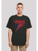 F4NT4STIC T-Shirt David Bowie Rock Music Band Distressed Rebel in schwarz