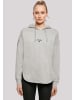 F4NT4STIC Oversized Hoodie Blumen Muster in grau