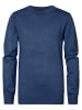 Petrol Industries Unifarbener Pullover Jerome in Blau