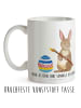 Mr. & Mrs. Panda Kaffeetasse Hase Eier Malen mit Spruch in Weiß
