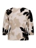 Betty Barclay Strickpullover mit Fledermausärmeln in Beige/Schwarz