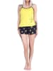 NORMANN ärmellose Schlafanzug Shorty Pyjama Zitronen - 72989 in gelb