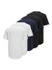 Jack & Jones T-Shirt 5er Pack in Weiß/Blau/Schwarz