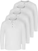 normani 4er Set Herren Langarm Shirts aus Bio-Baumwolle Neuville in Weiß