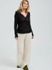 Seamless Basic Hemd Cotton Granddad in Black