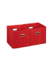 relaxdays 12x Regalkorb in Rot - 30 cm