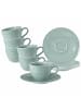 Seltmann Weiden 6er Set Kaffeetassen mit Untertassen Beat Color Glaze 260 ml in Arktisblau