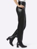Heine Lederimitathose in schwarz