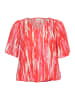 KAFFE curve Kurzarm-Bluse KCadriana in Pink Abstract Print