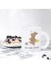 Mr. & Mrs. Panda Teetasse Glas Hasen Eier suchen mit Spruch in Transparent