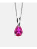 Diamant L'éternel Halskette mit Anhänger aus 585 Weißgold mit Rubin