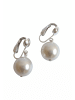 Gemshine Ohrclips Perlen - Tahiti in silver coloured