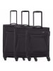 travelite Chios - 4-Rollen-Trolley Set 3tlg. (schwarz) in schwarz
