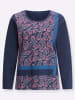Sieh an! Langarm-Shirt in dunkelblau-topas-bedruckt
