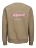 Jack & Jones Rundhals Sweatshirt Pullover mit Front- & Rückenprint in Beige