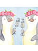 Mr. & Mrs. Panda Trinkglas Fuchs Sterne mit Spruch in Transparent