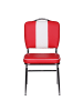 KADIMA DESIGN Retro Esszimmerstuhl, 50er-Jahre Diner Style, bequeme Polsterung in Rot