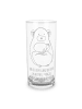 Mr. & Mrs. Panda Wasserglas Chinchilla Blume mit Spruch in Transparent