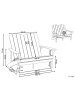 Beliani Gartenbank ADIRONDACK in Grau - (W) 125 x (H) 91 x (L) 73 cm