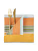 Butlers Serviette SUPPER CLUB 6er-Set in Weiß / Orange
