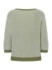 More & More Struktur-Pullover, 3/4 Arm in offwhite/green