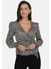 usha BLACK LABEL Damen Bluse in Schwarz Weiss